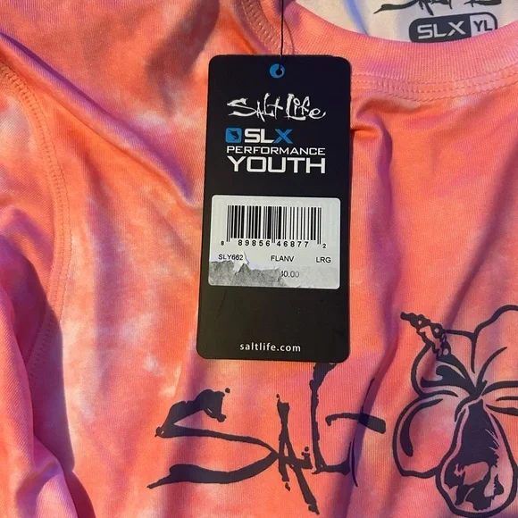 Salt Life UV Vapor Tie Dye Long Sleeve Rash Guard Sun Shirt SLX/YL Large NWT - Picture 7 of 10